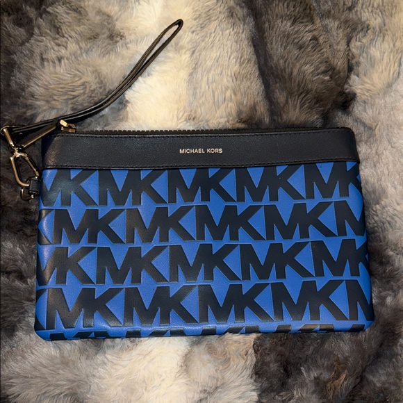 Michael Kors Blue and Black Logo Wristlet - Picture 5 of 5